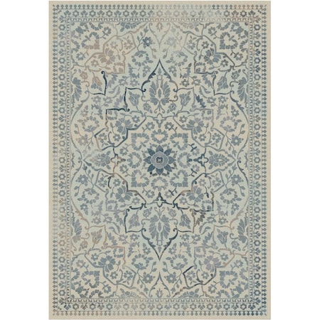 Safavieh Vintage Medium Rectangle Area Rug Cream & Light Blue - 6 ft.-7 in. x 9 ft.-2 in. VTG175-7446-6